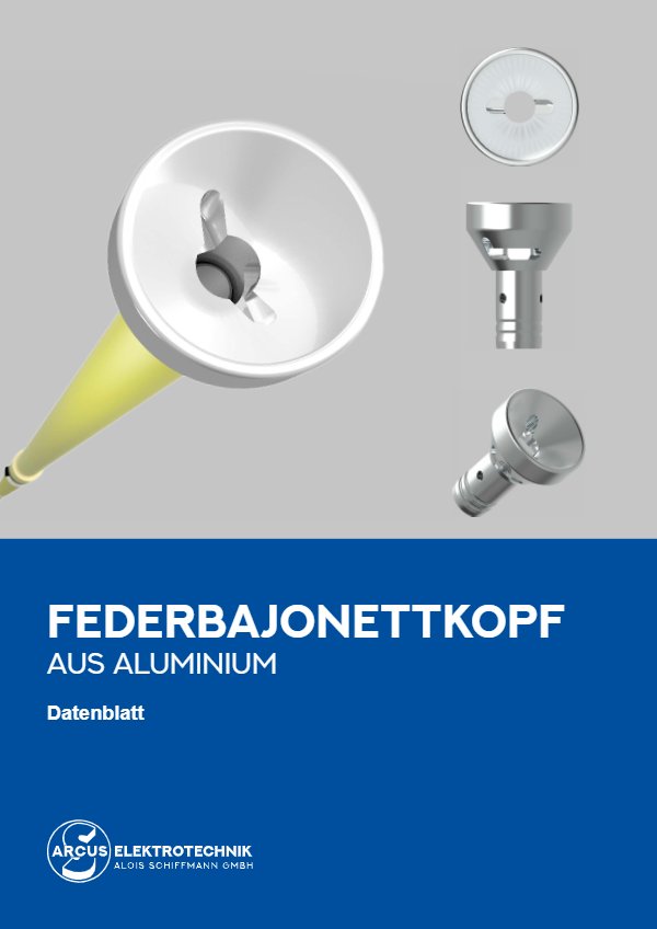 Federbajonettkopf aus Aluminium