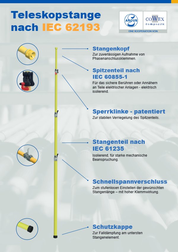 Kooperation: Teleskopstange nach IEC 62193