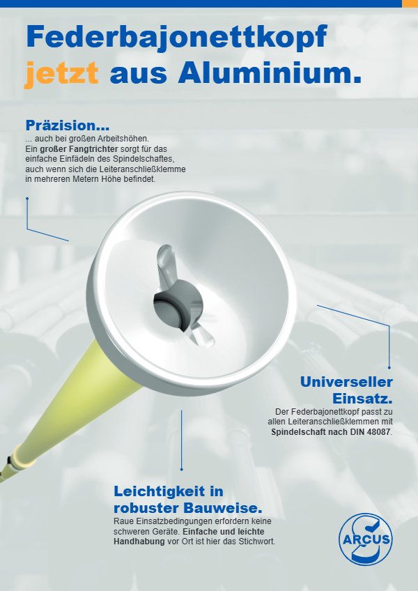 Federbajonettkopf aus Aluminium